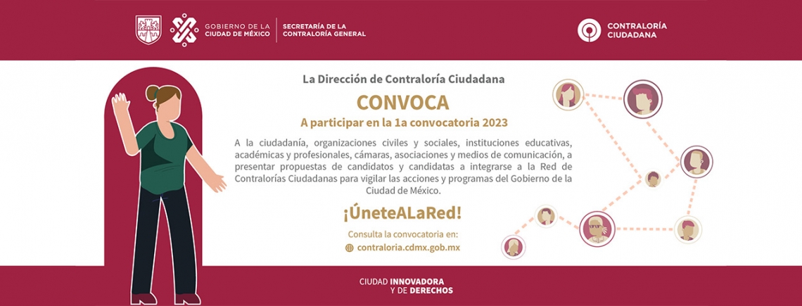 Primera Convocatoria 2023 para pertenecer a la Red de Contralorías Ciudadanas