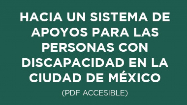 Hacia un sistema de apoyos para las personas con discapacidad en la Ciudad de México